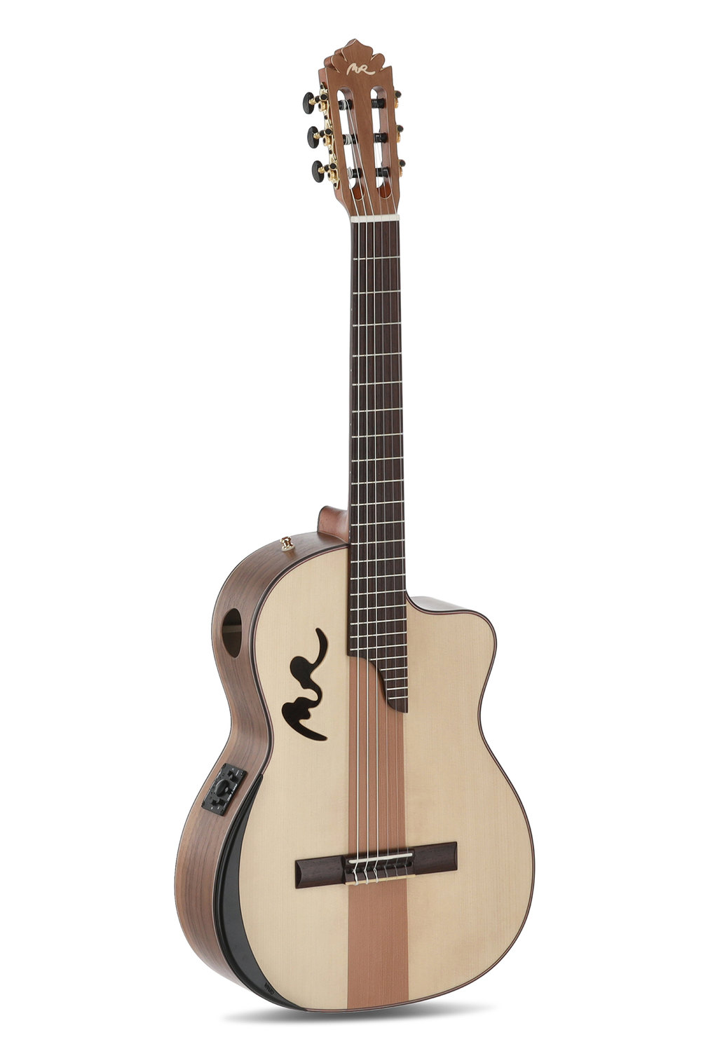 Manuel Rodriguez Café Cortado E-Acoustic Classical Guitar Curly Walnut Curly Walnut | satin