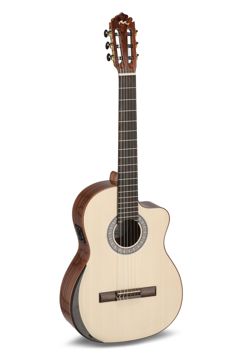 Manuel Rodriguez Serie ACADEMIA Santos Pavo Real E-Acústica  con Corte Abeto/Santos | EX-SS-Cut EA gloss