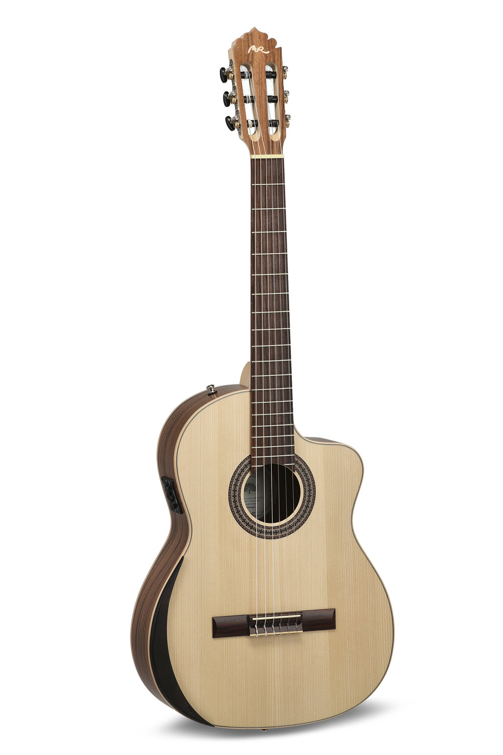 Manuel Rodriguez Samba électro-acoustique Profundo Cutaway, manche étroit en 48mm au sillet avec truss rod biflex  | Cutaway, truss rod